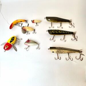 Vintage Dalton Special Heddon Crazy Crawler Whopper Stopper Mixed Lot of 8 Lures